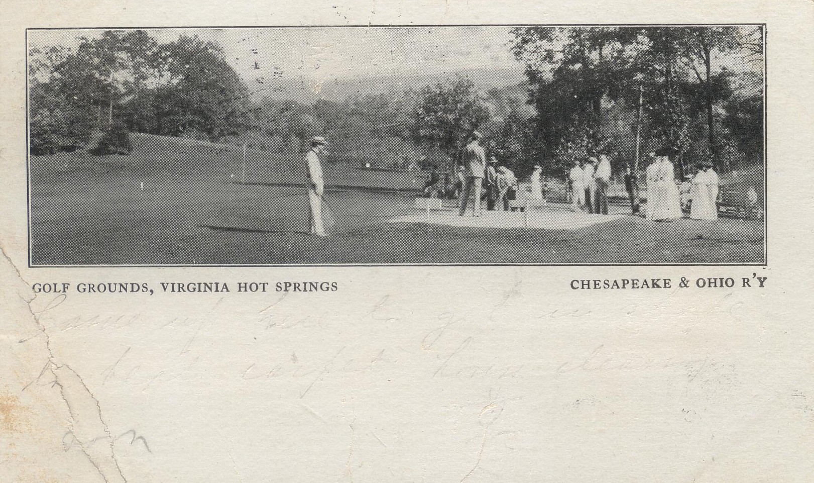 a group of people playing golf