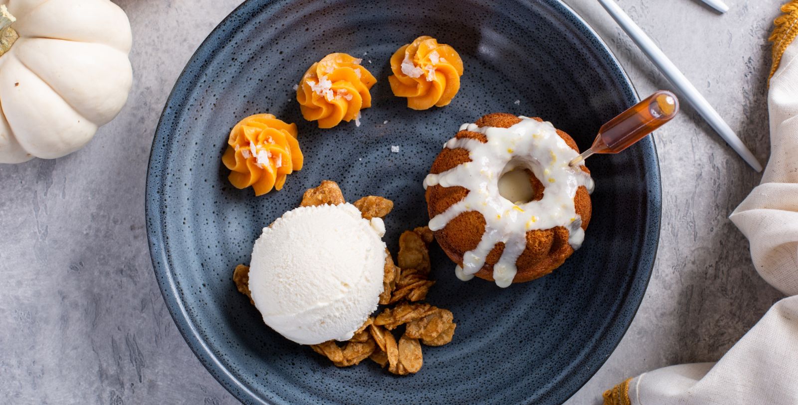 a plate of food with a spoon