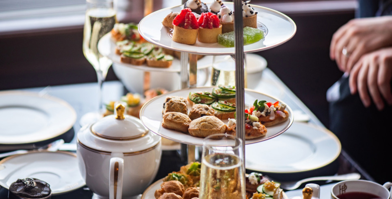 a tray of food on a table