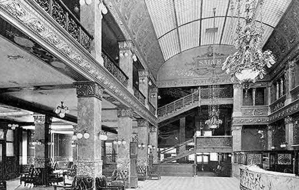 a large building with a large staircase