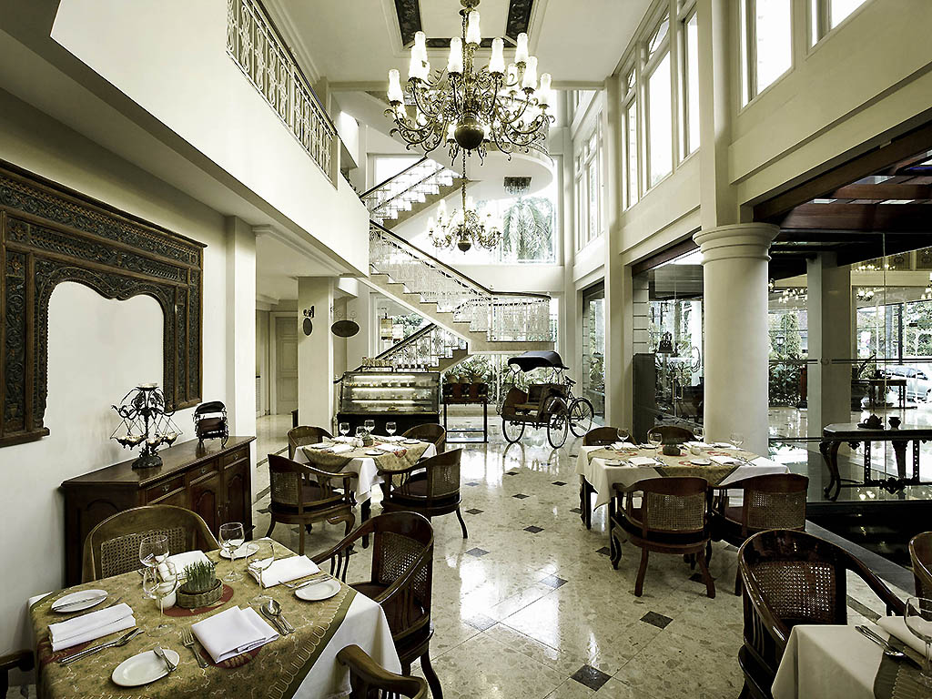 a room with tables and chairs