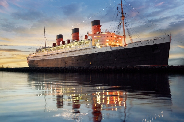 a large ship on the water
