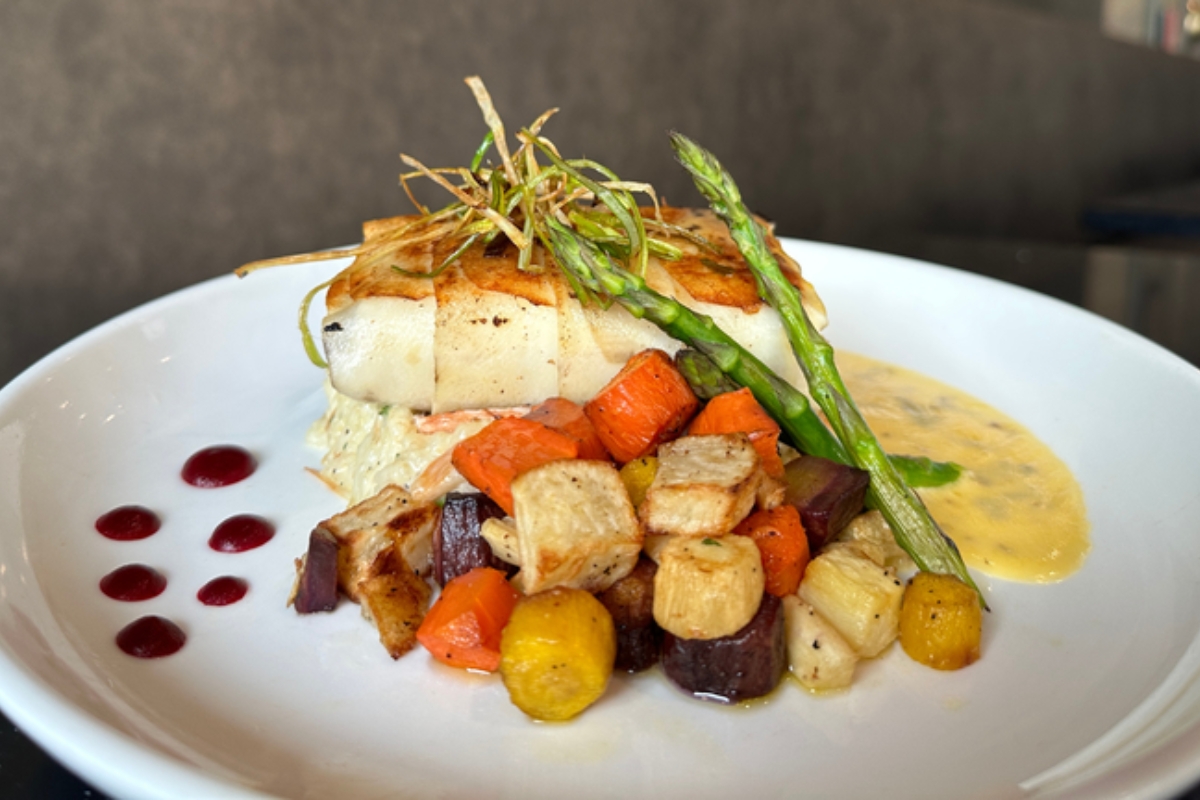 a plate of food on a table