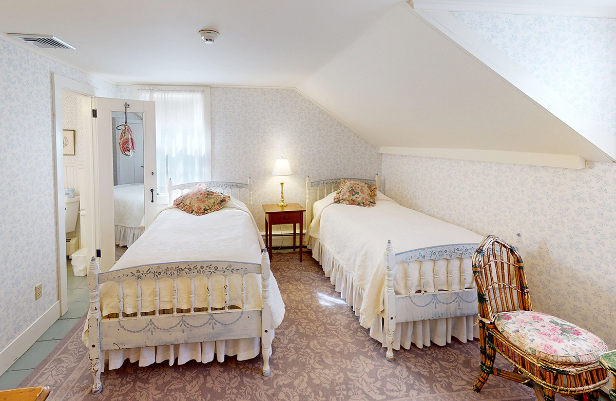 two beds in a room
