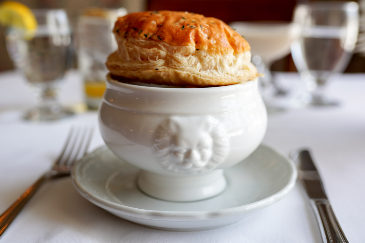 a biscuit in a bowl