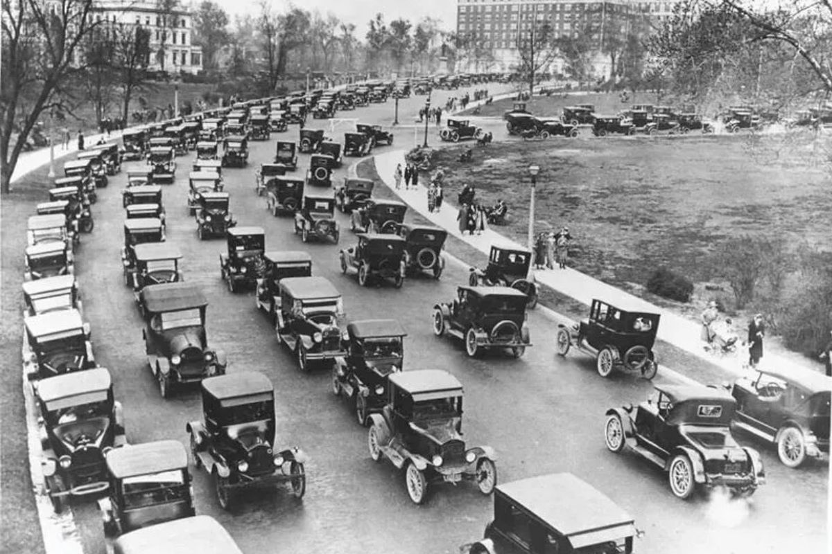 a group of cars on a road