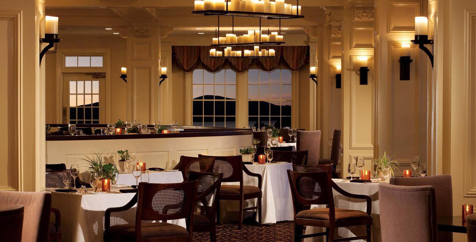 a restaurant with tables and chairs