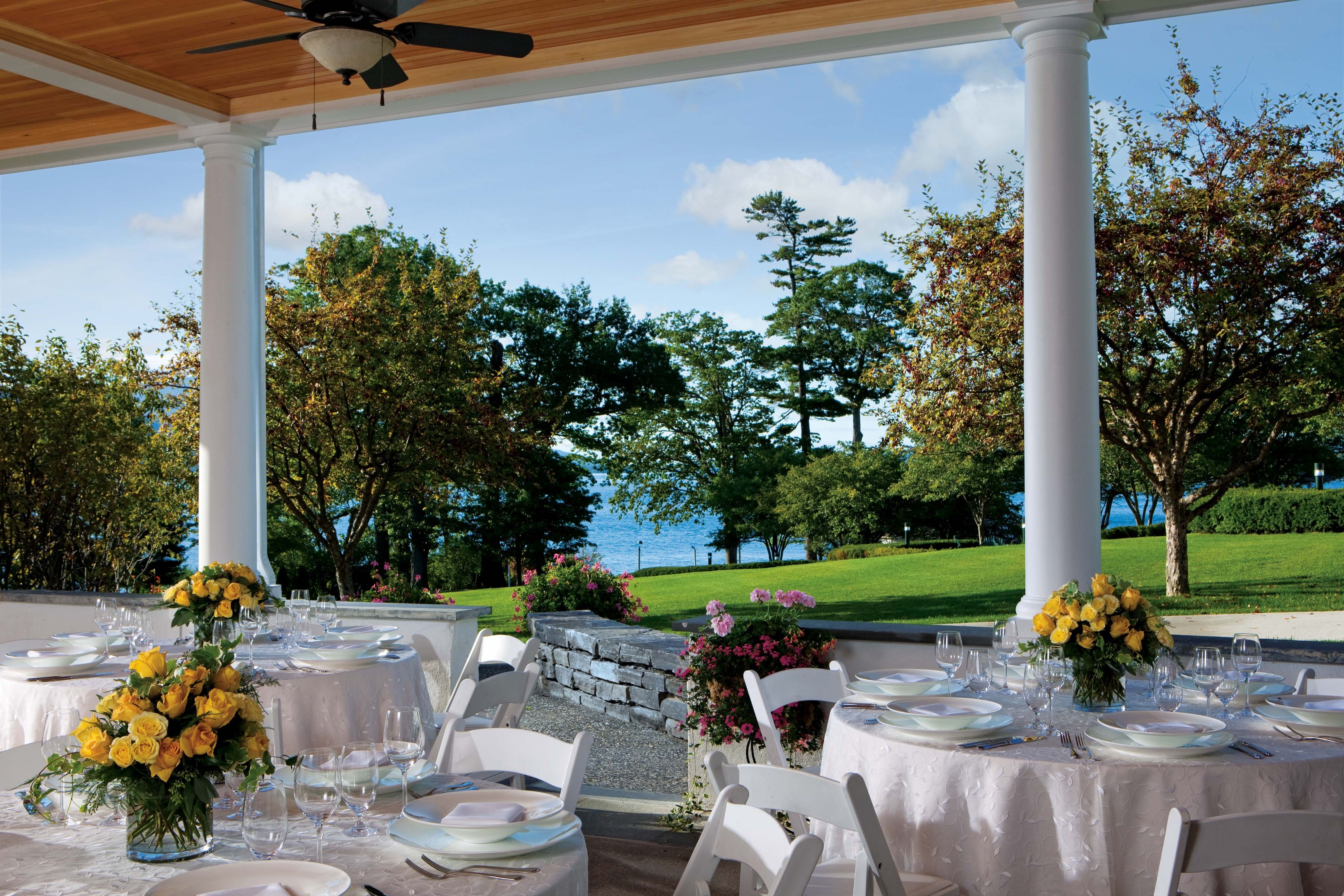 a table set for a wedding reception