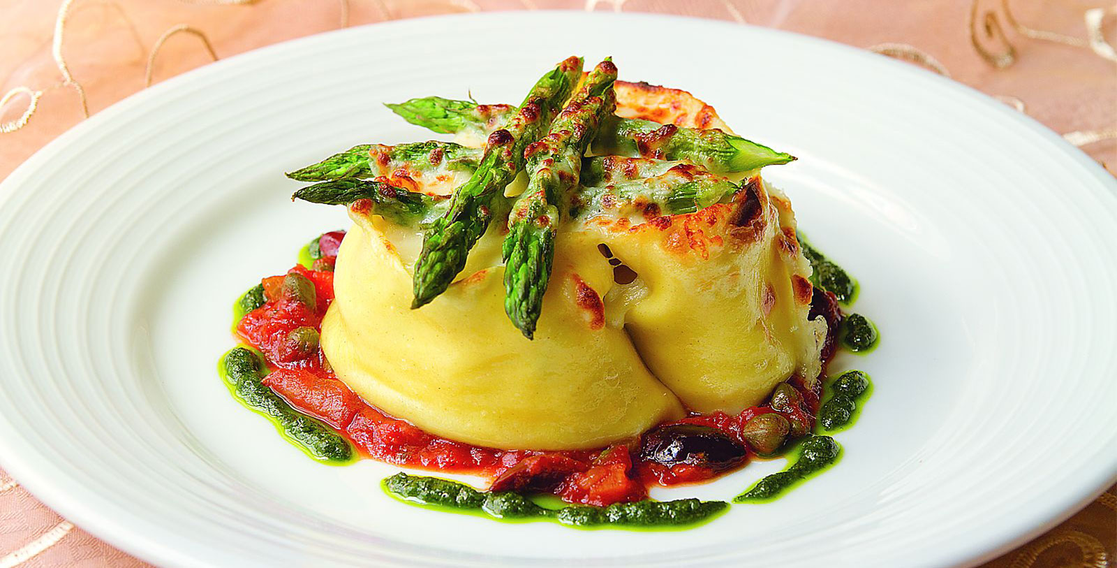a plate of food on a table