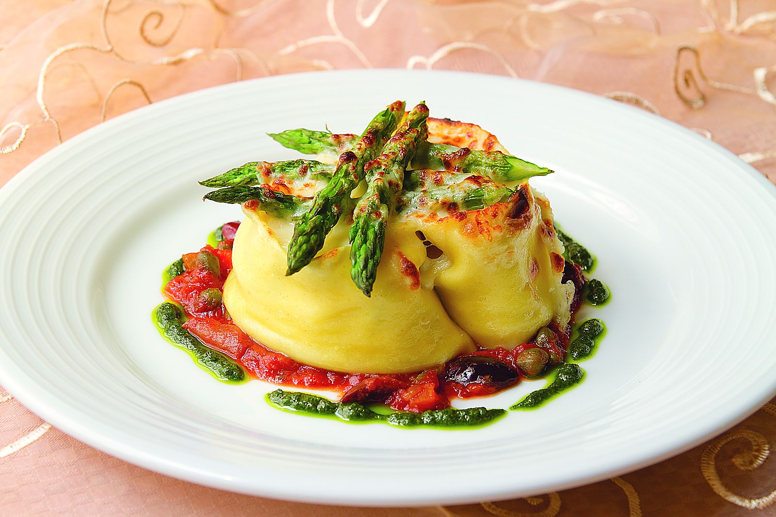 a plate of food on a table