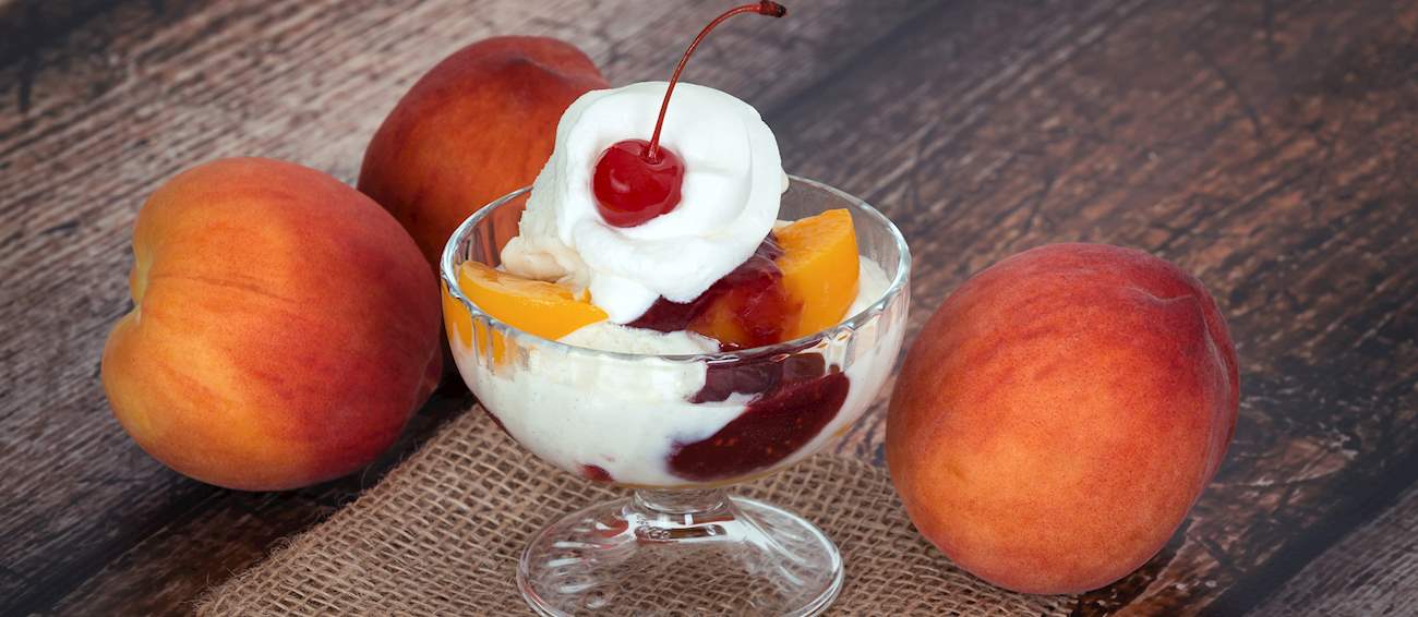 a bowl of ice cream and fruit