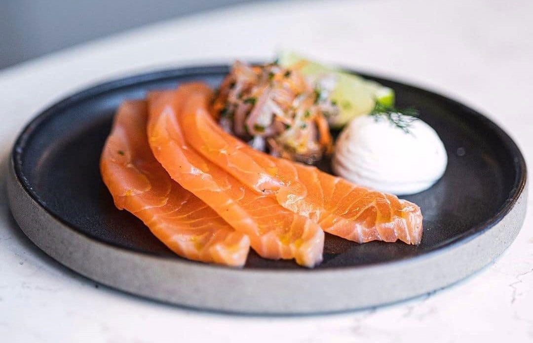 a plate of food on a table
