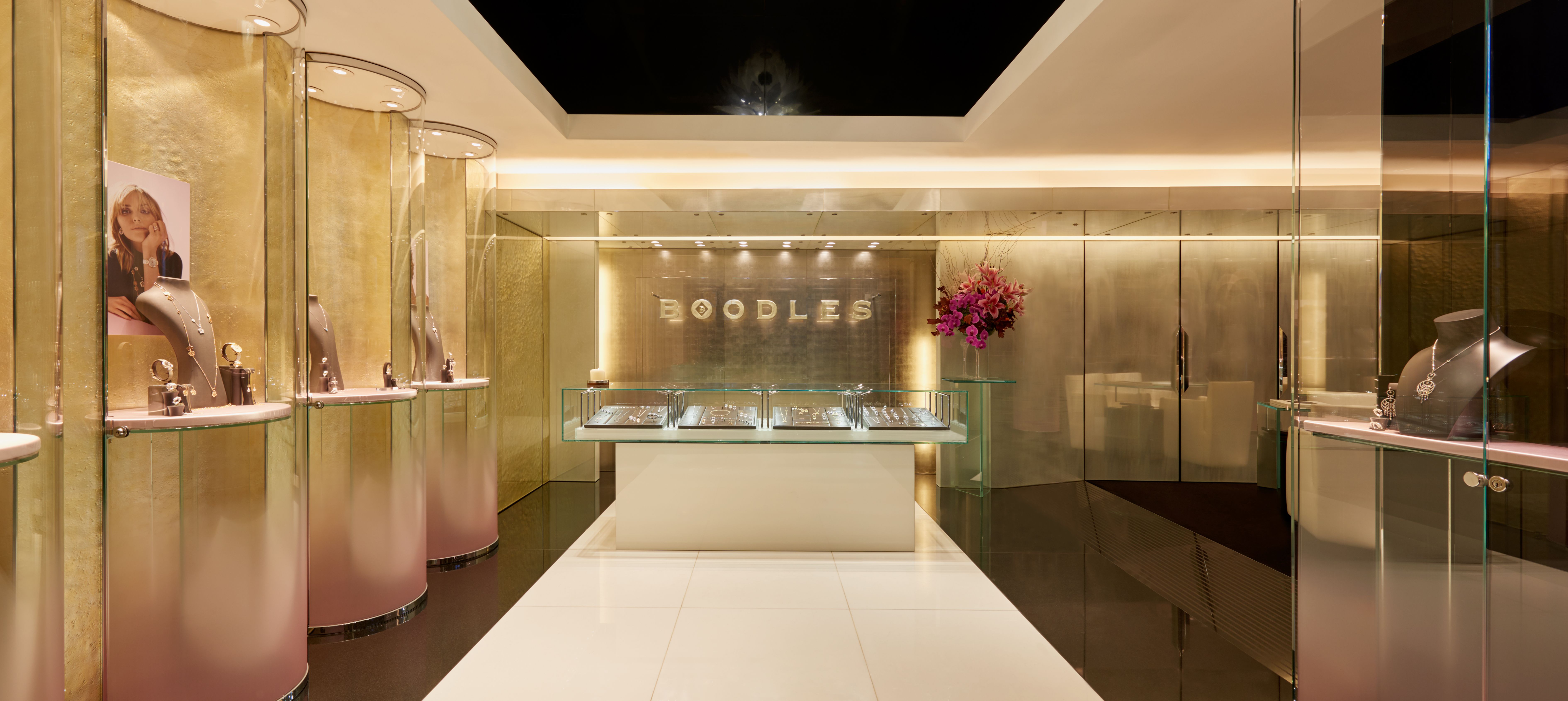 a display of jewelry in a store