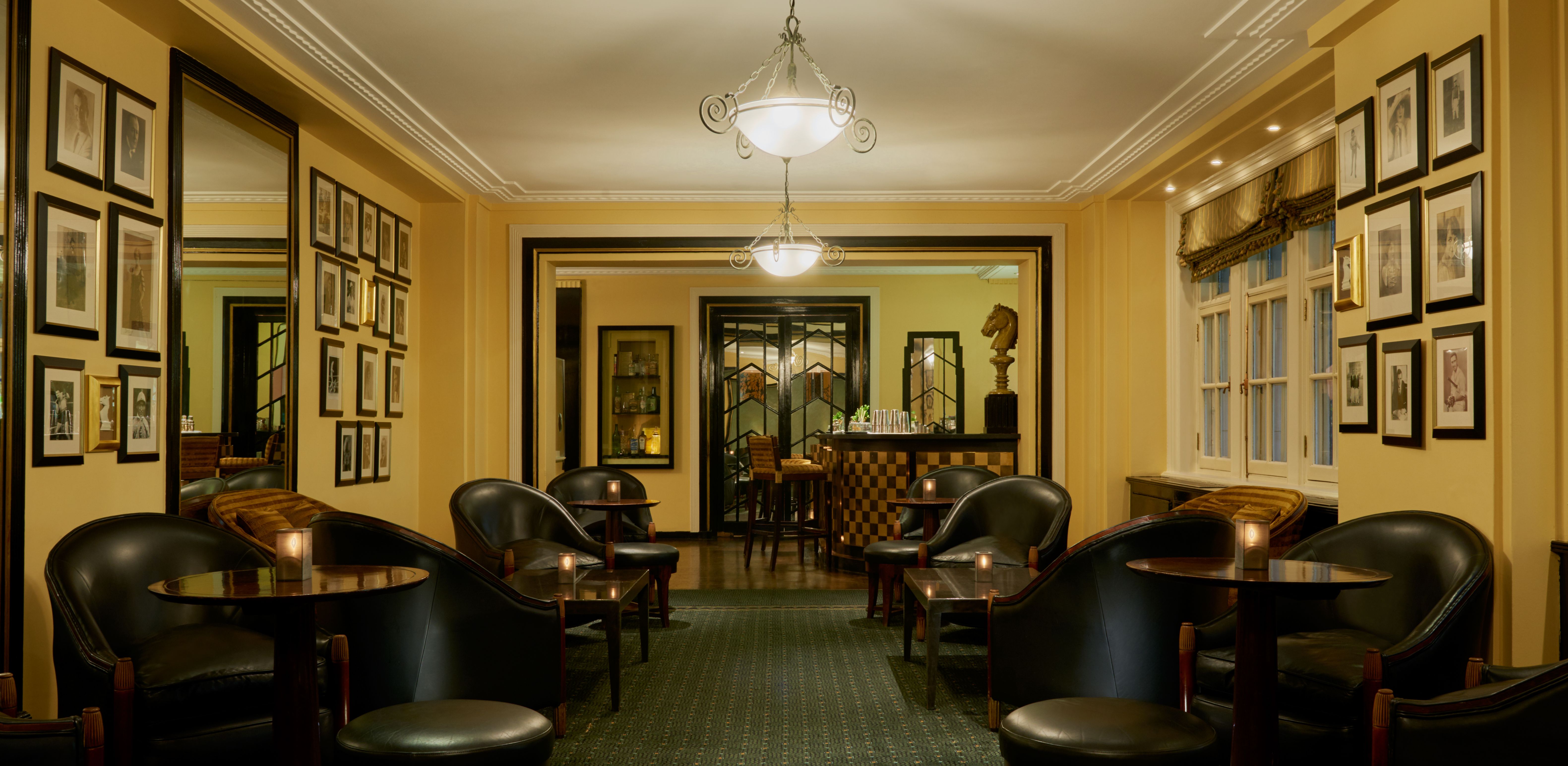 a room with chairs and tables