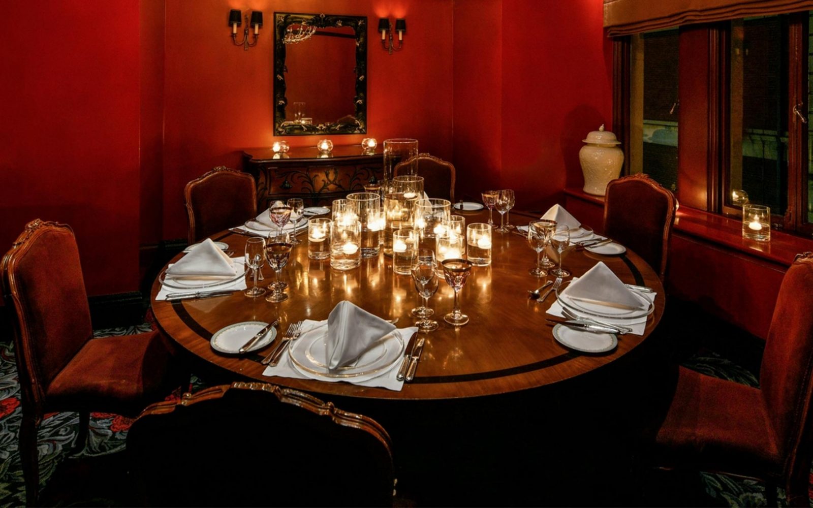 a table set for a dinner party