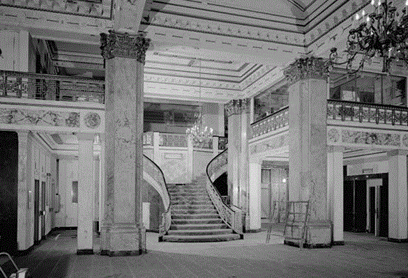 a staircase inside a building