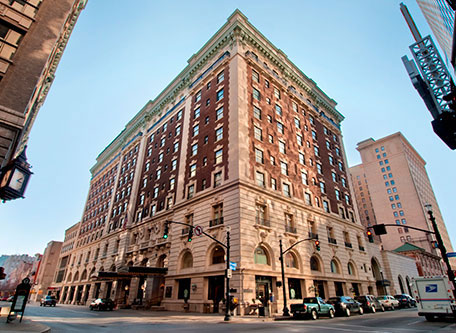 a building with many windows