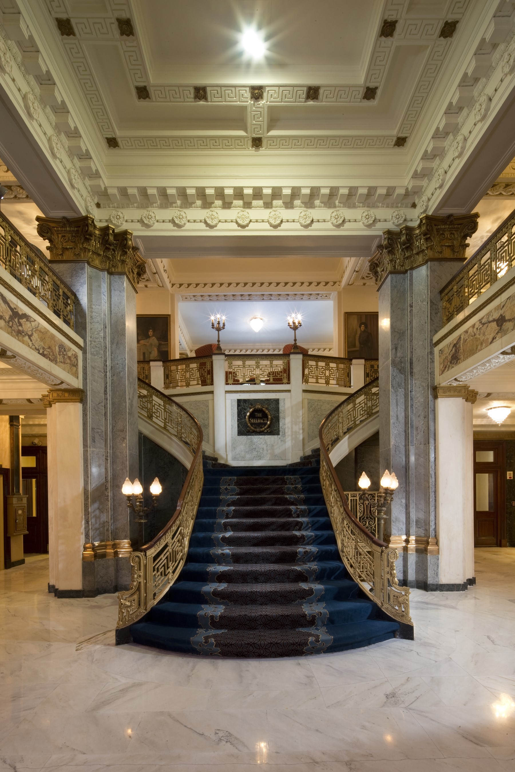 a staircase inside a building