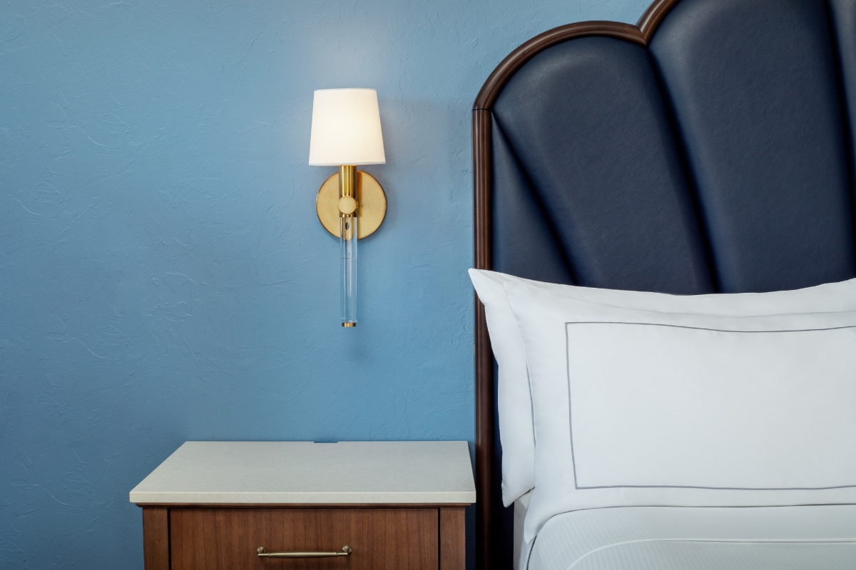 a lamp on a wall
