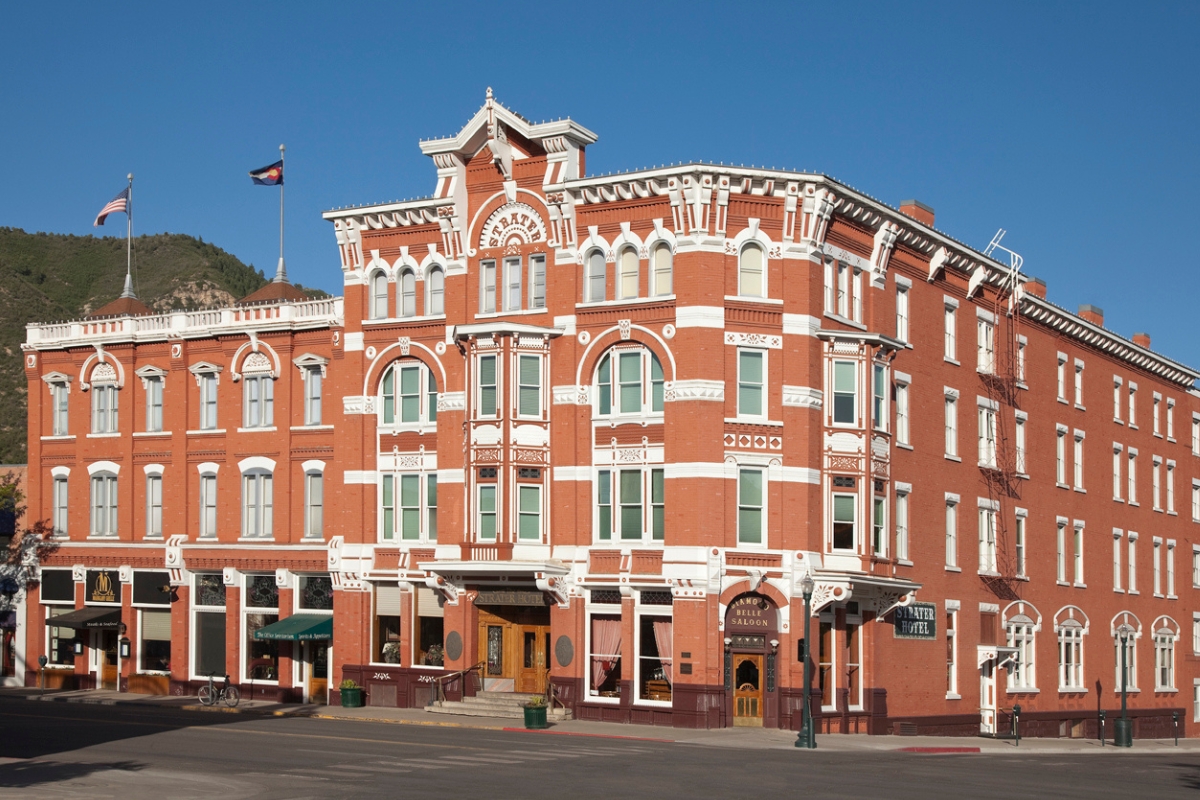 a building with a flag on top
