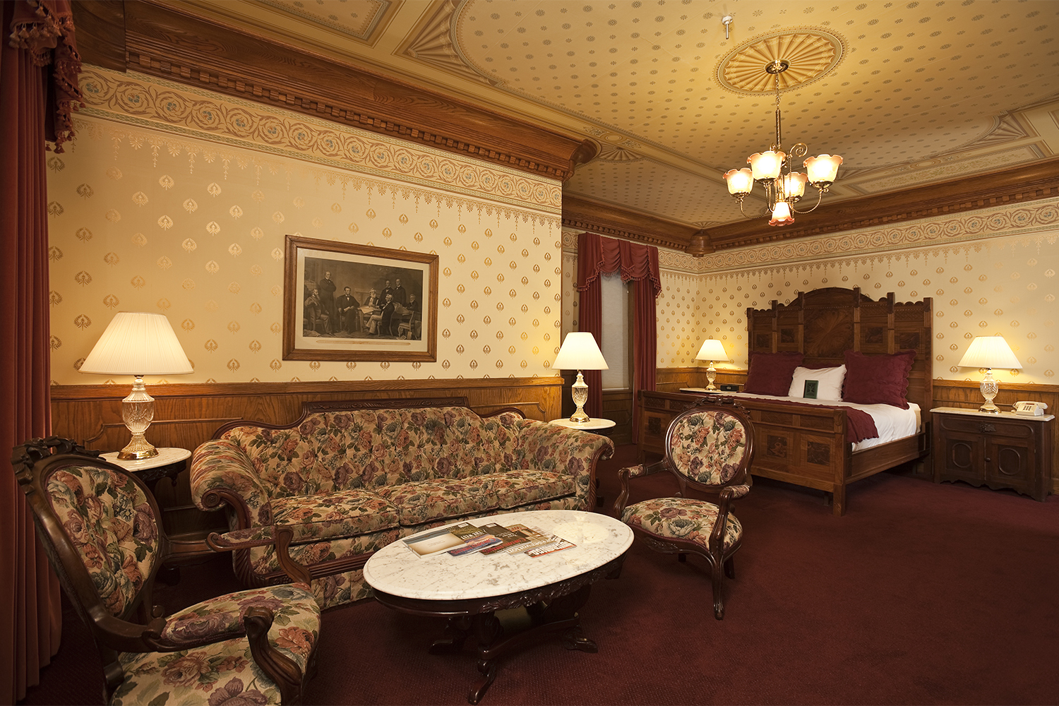 a room with a bed and a couch