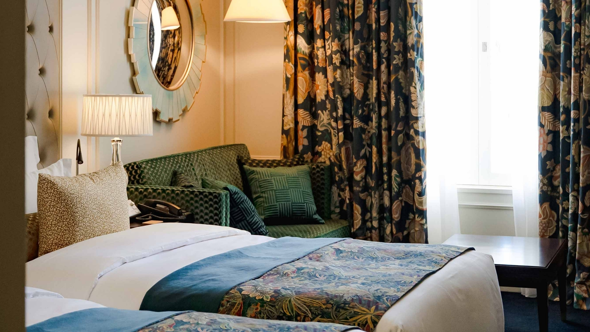 a room with a bed and a couch