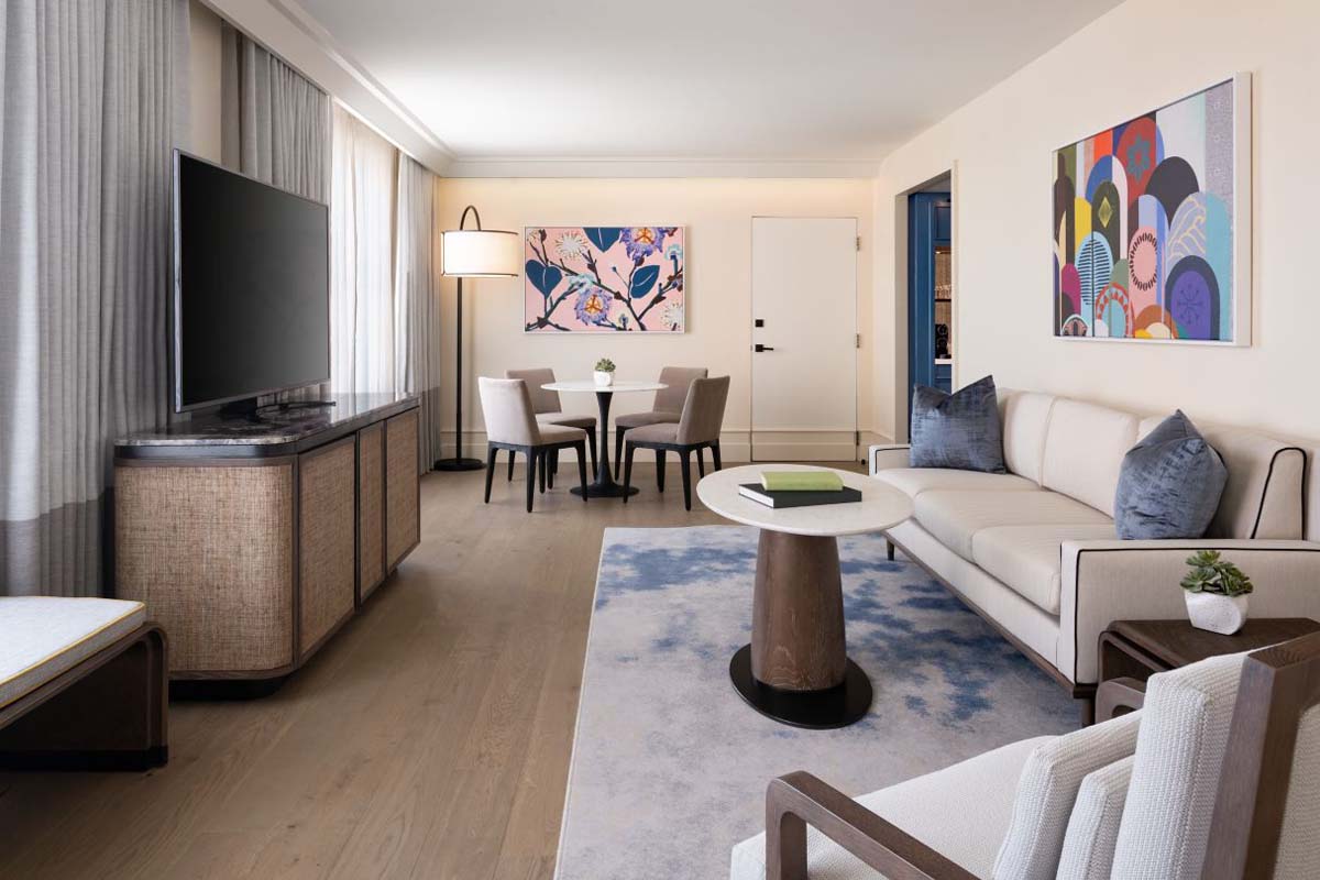 a living room with a tv and a couch