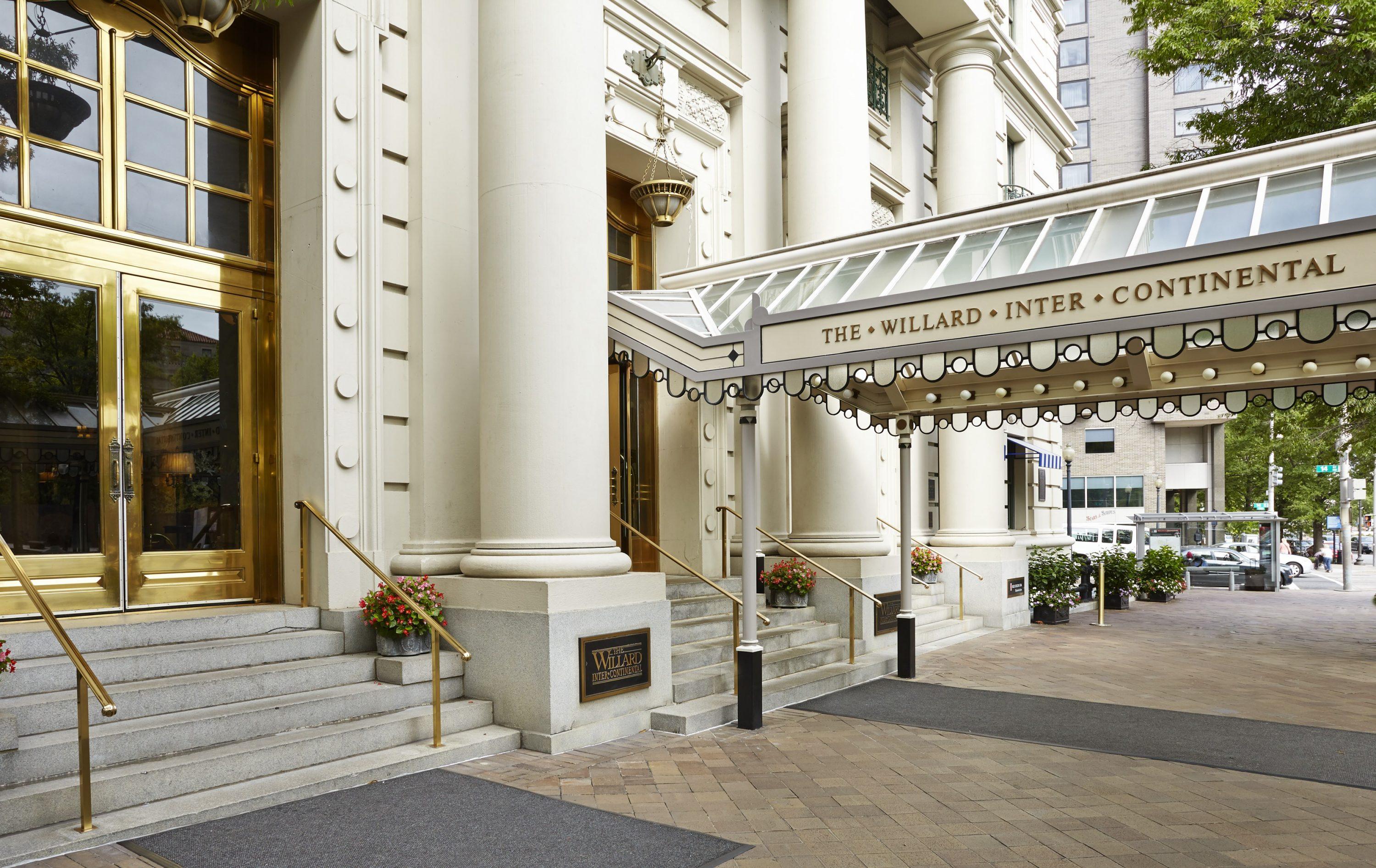 a entrance to a building
