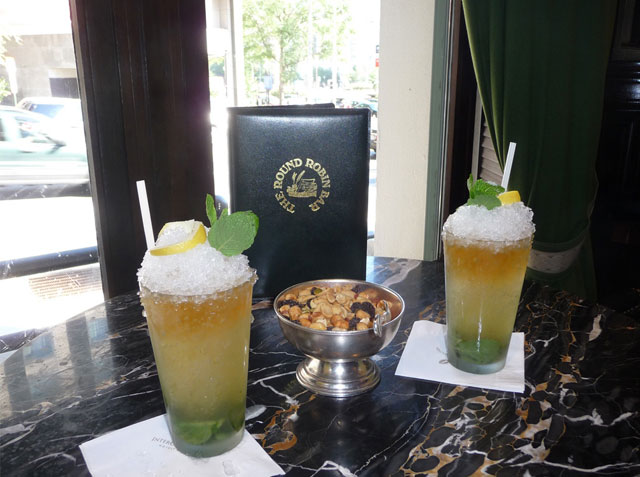 two drinks on a table