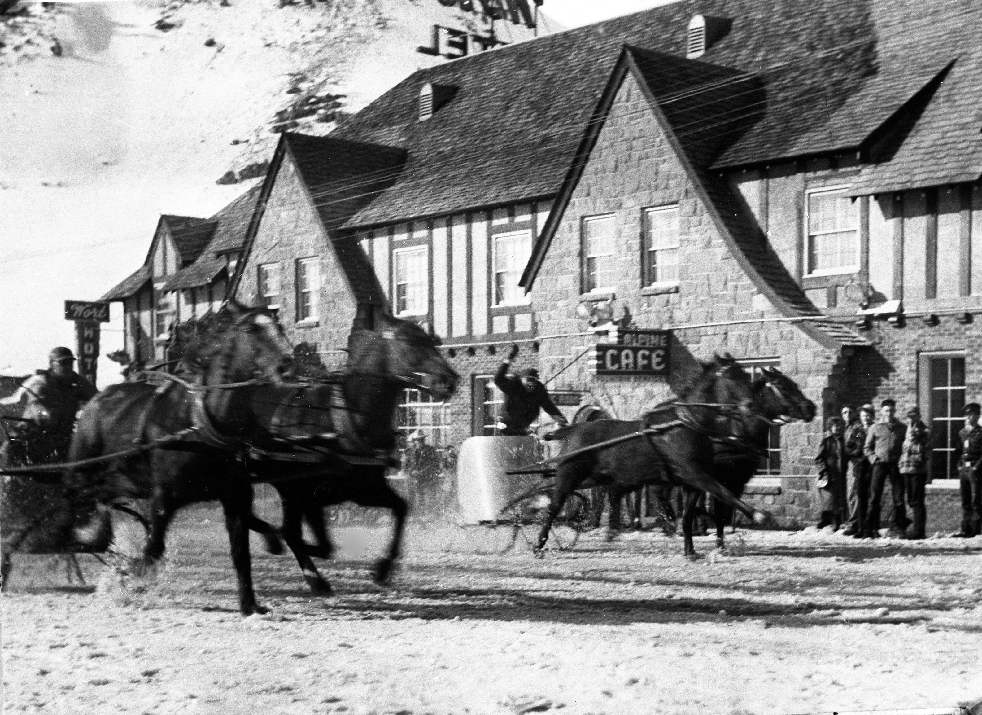 historical image of cutter races on broadway the wort hotel jackson wyoming_high