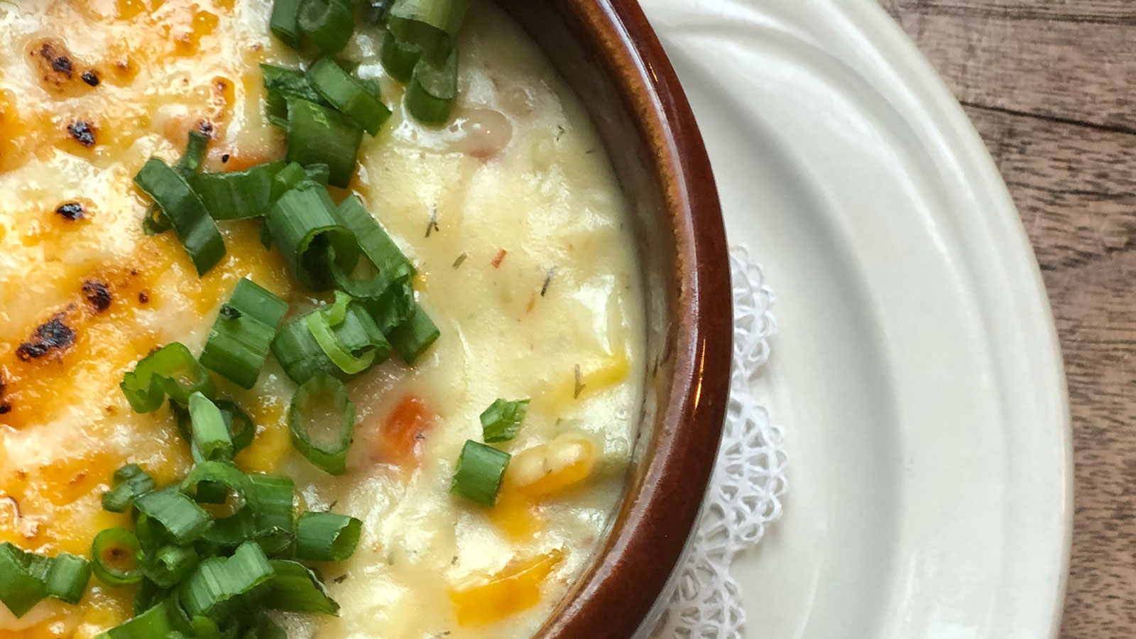 image of famous corn chowder served at the wort hotel in jackson wyoming