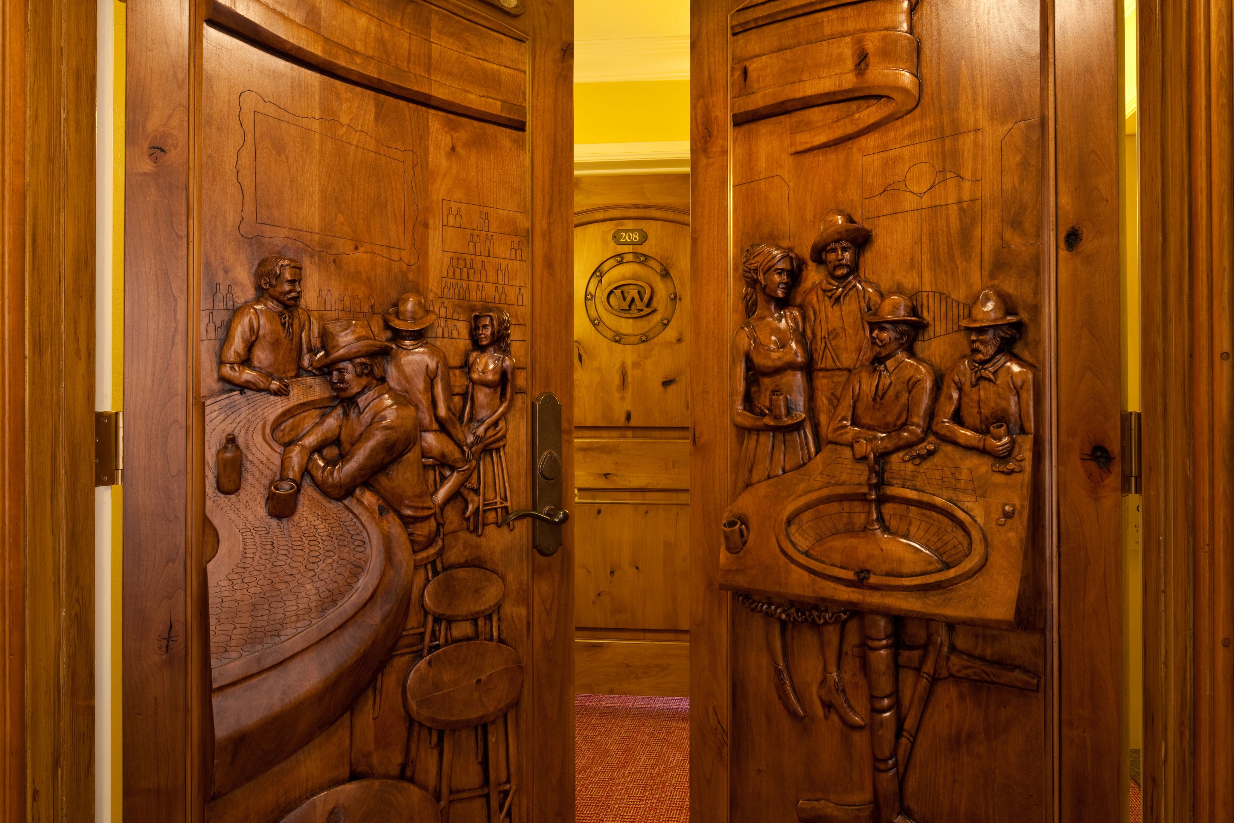 image of silver dollar suite doors the wort hotel jackson wyoming_high