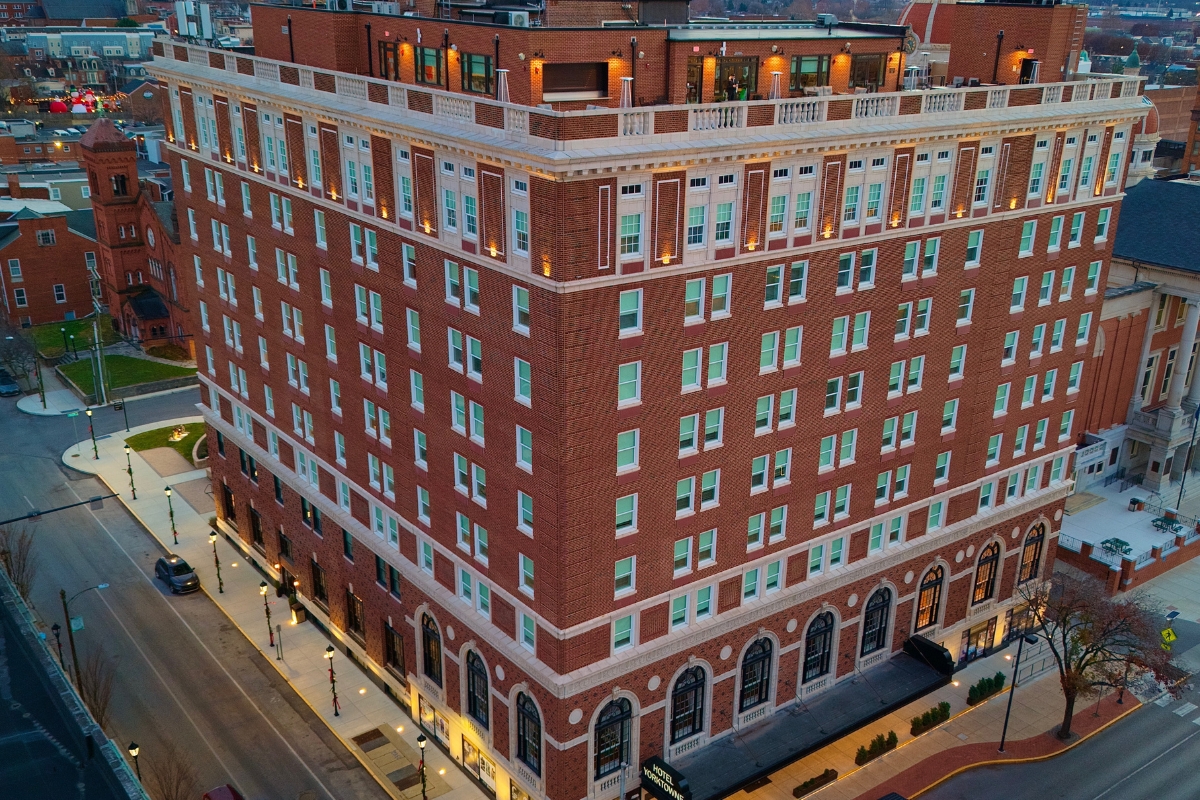 Image of the Hotel Exterior of The Yorktowne Hotel, Tapestry Collection by Hilton, 1925, a Member of Historic Hotels of America in York, Pennsylvania.