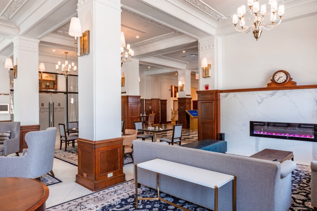 Image of Lobby at The Yorktowne Hotel, Tapestry Collection by Hilton, 1925, a Member of Historic Hotels of America in York, Pennsylvania.