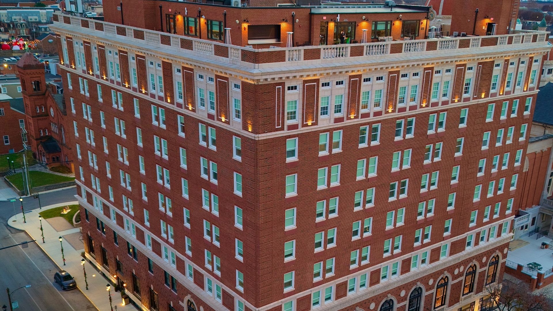 Image of the Hotel Exterior of The Yorktowne Hotel, Tapestry Collection by Hilton, 1925, a Member of Historic Hotels of America in York, Pennsylvania.