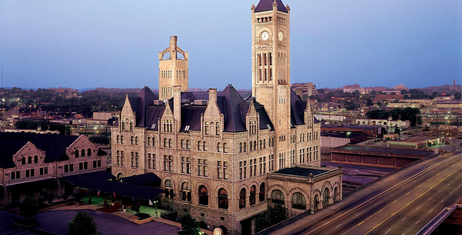 a large building with a clock tower
