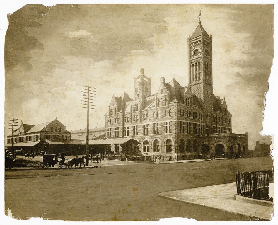 a large building with a clock tower