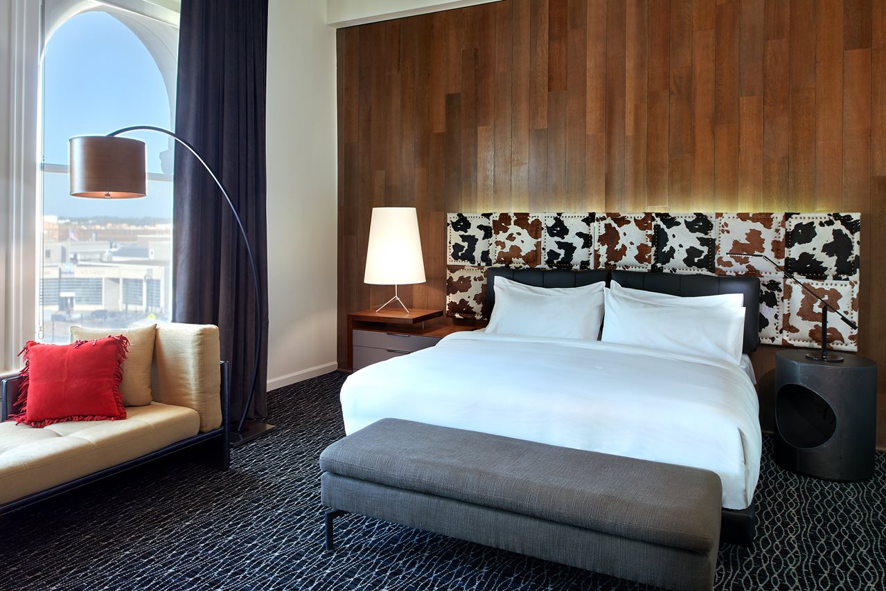 a room with a bed and a couch