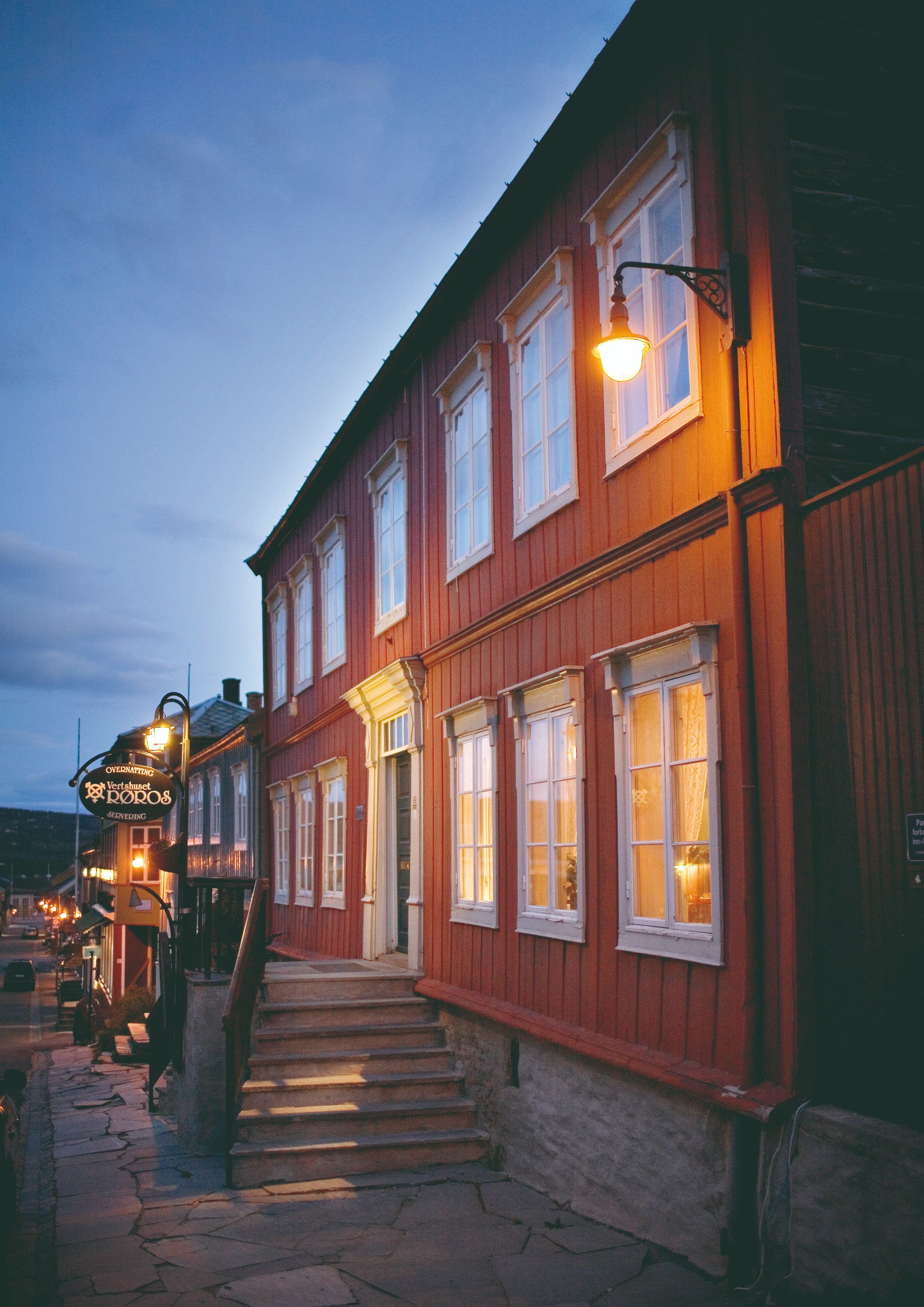 a building with stairs leading to the front