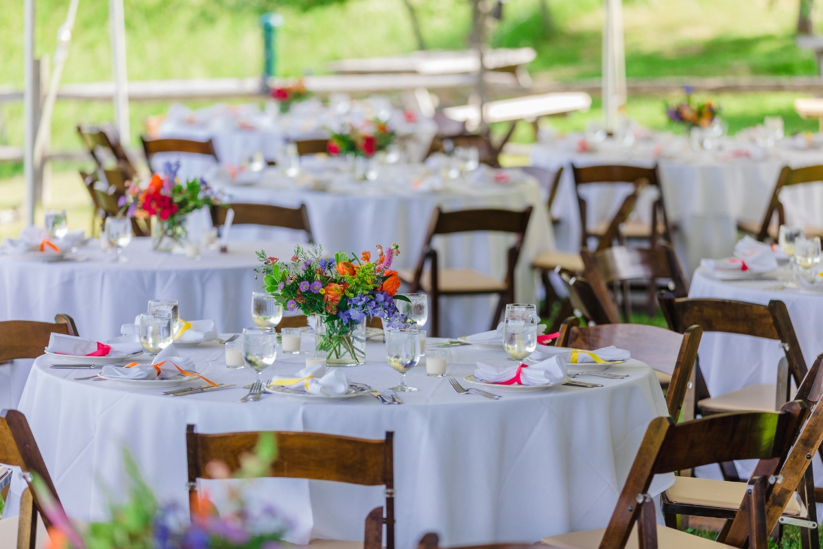 a table set for a party