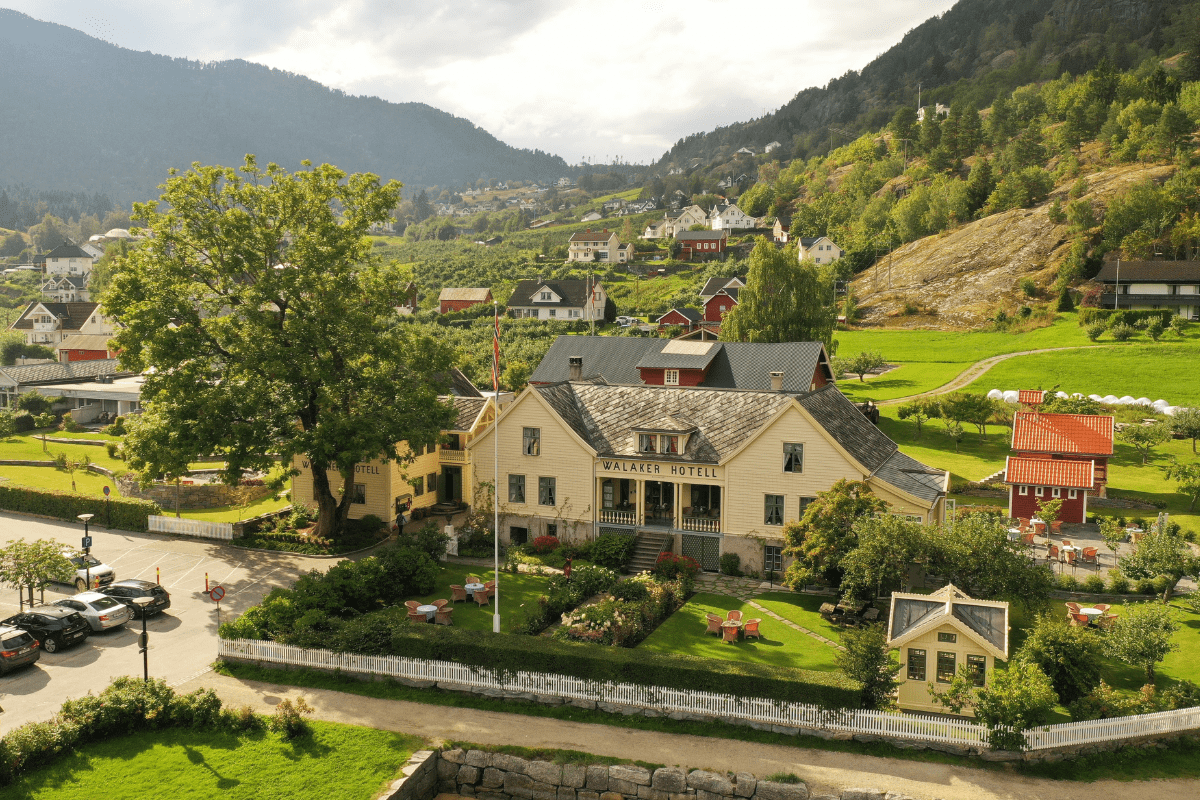 a building in a village