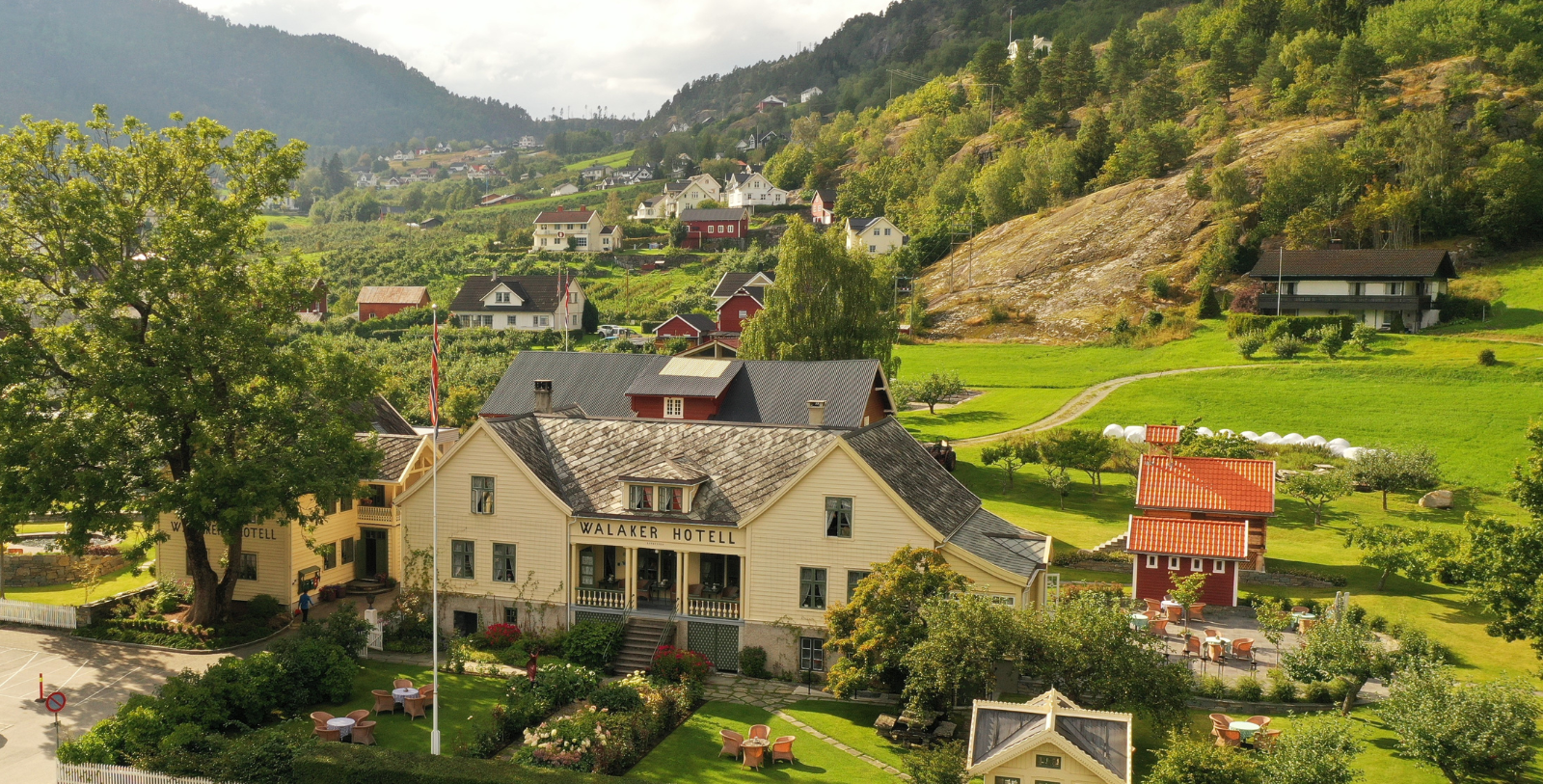 a group of houses in a valley