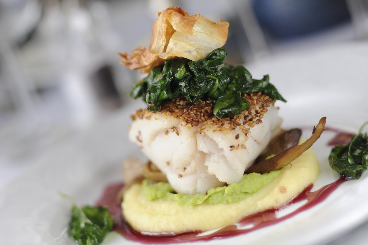 a close up of food