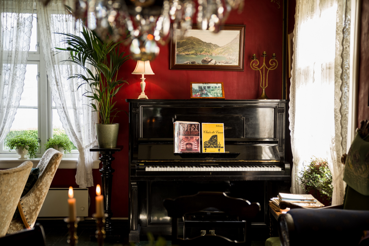a piano in a room