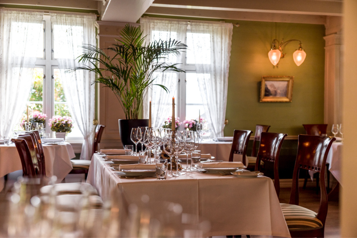 a table set for a dinner party