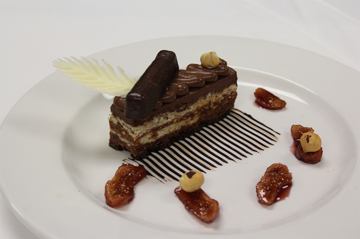 a piece of cake on a plate