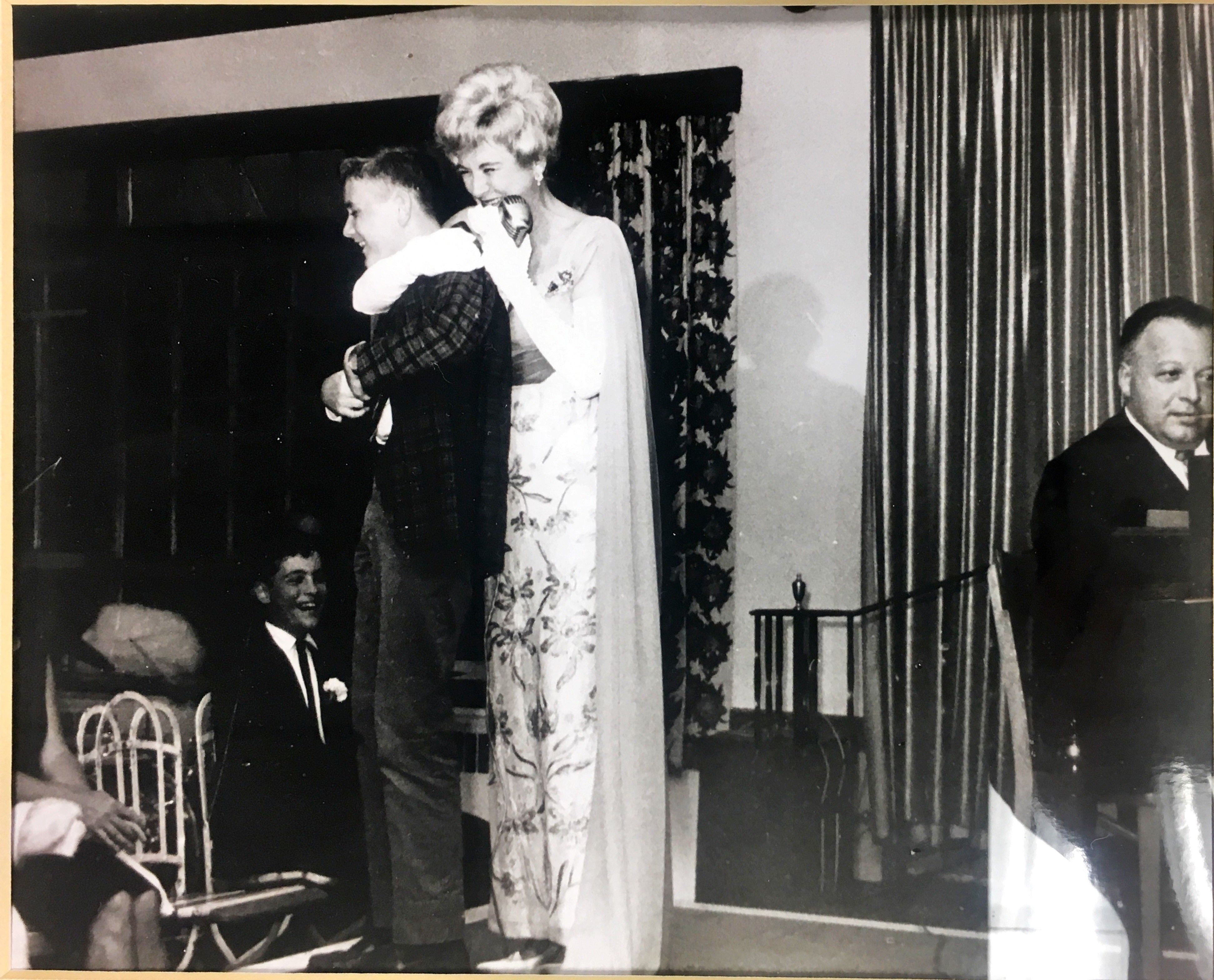 a man and woman dancing