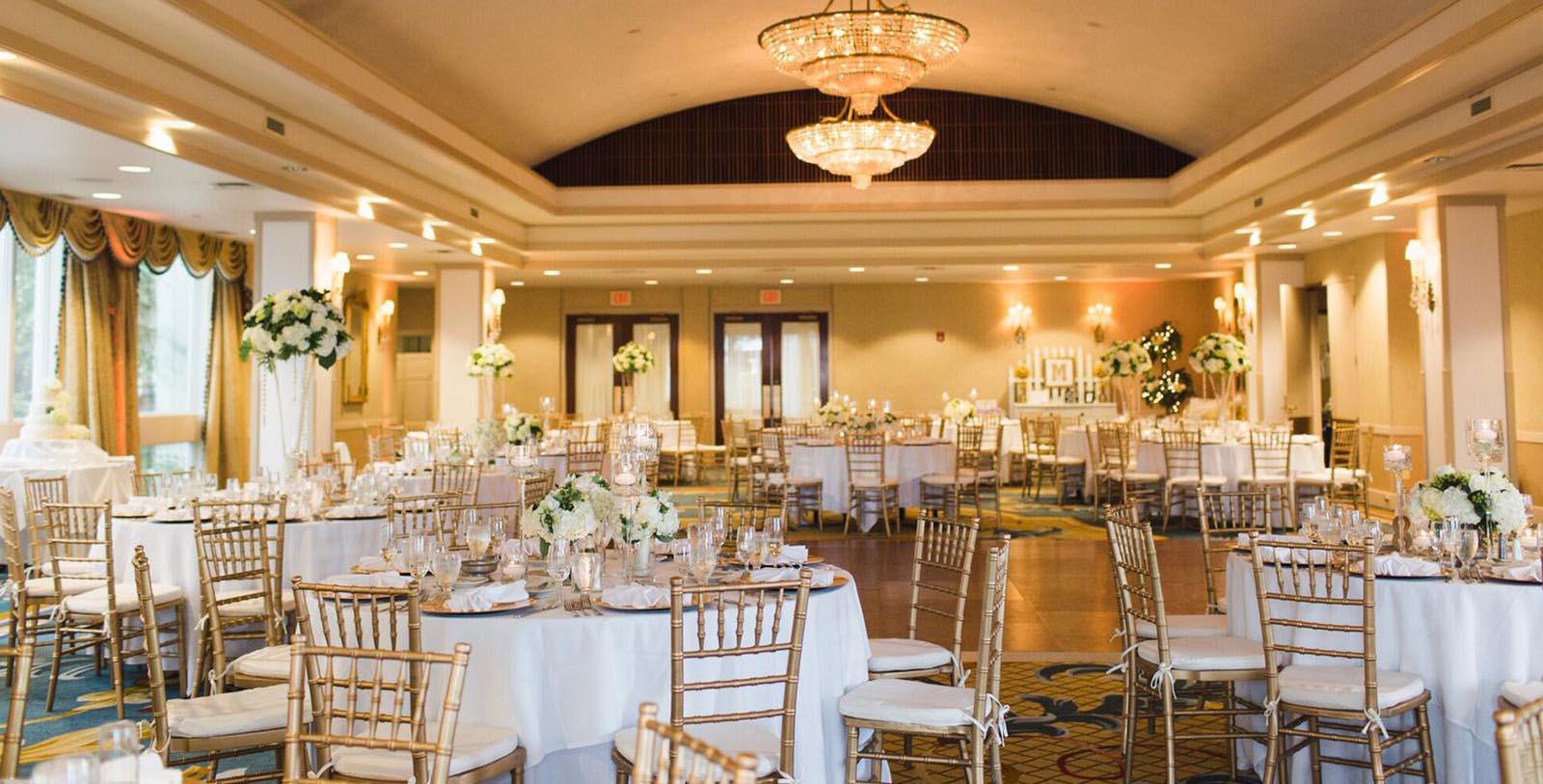 a room with tables and chairs