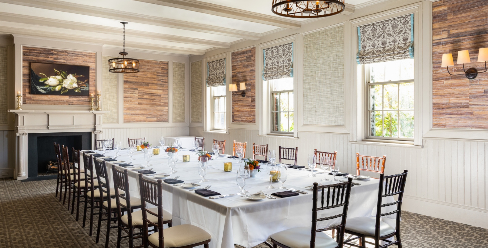a table set for a dinner party