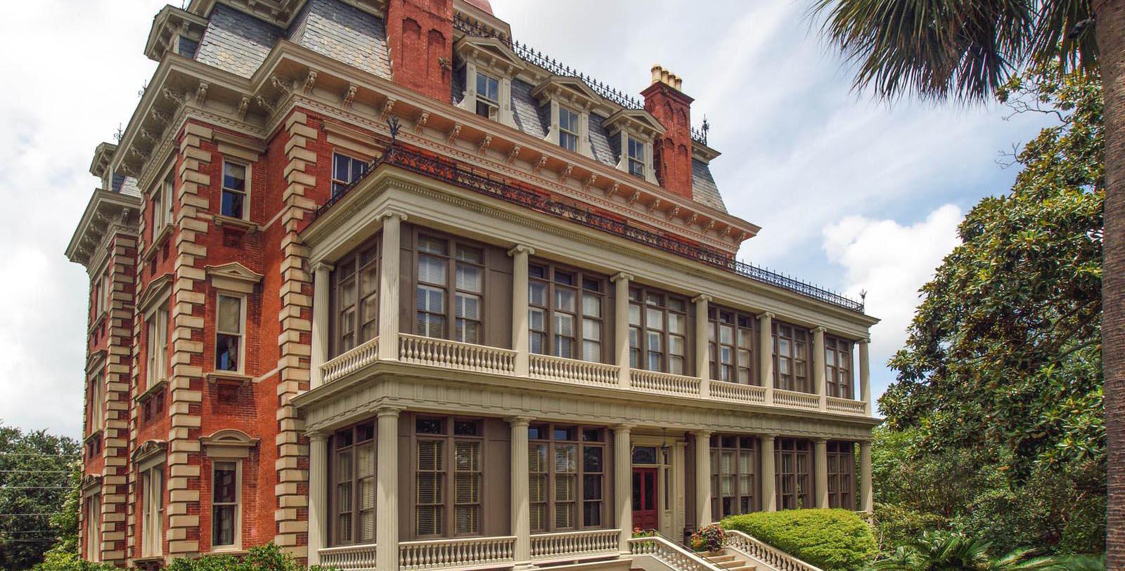 a large building with a balcony